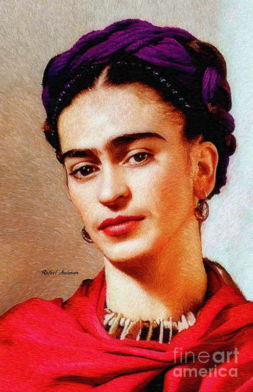 Frida In Red - Art Print