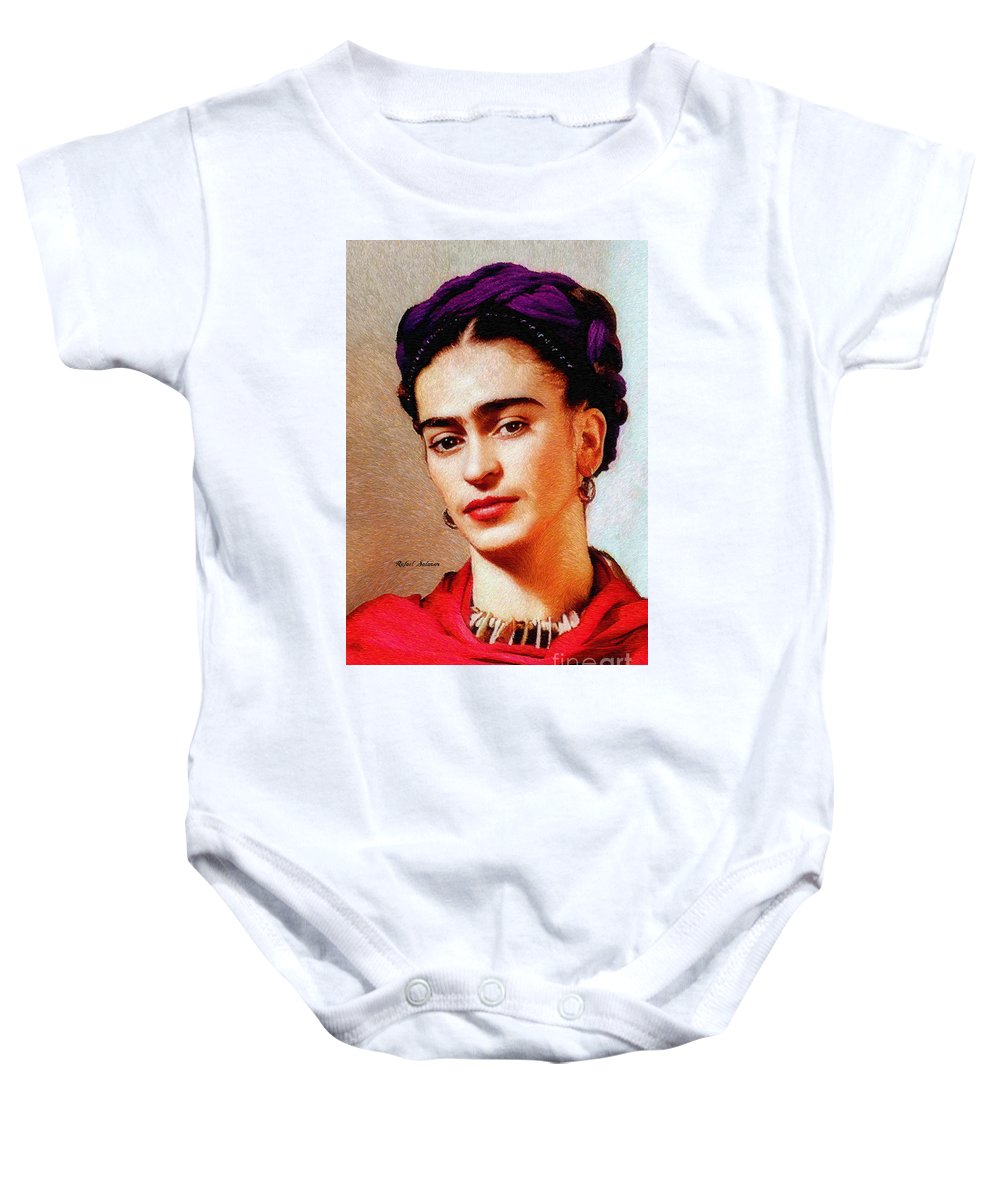 Frida In Red - Baby Onesie