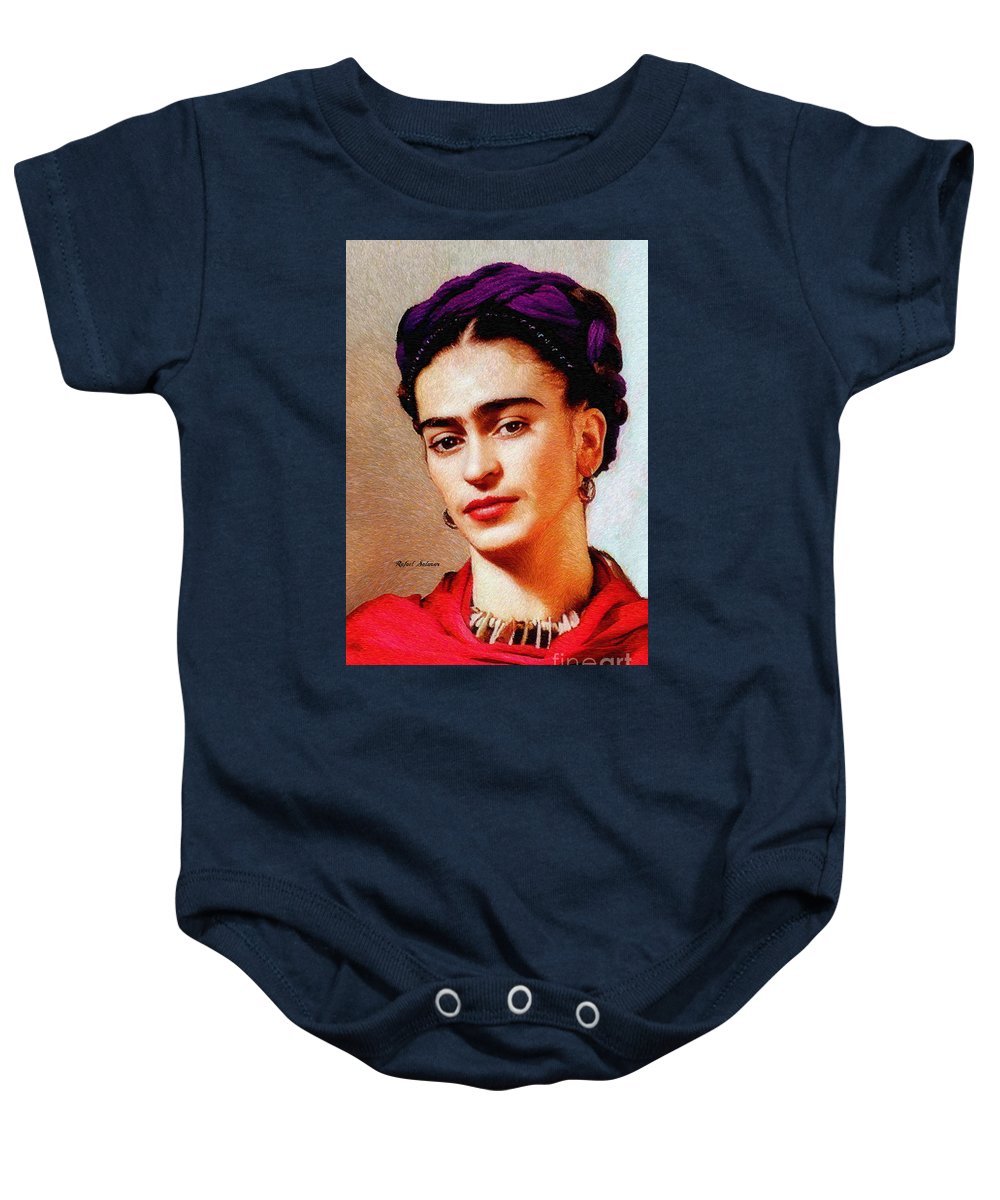 Frida In Red - Baby Onesie