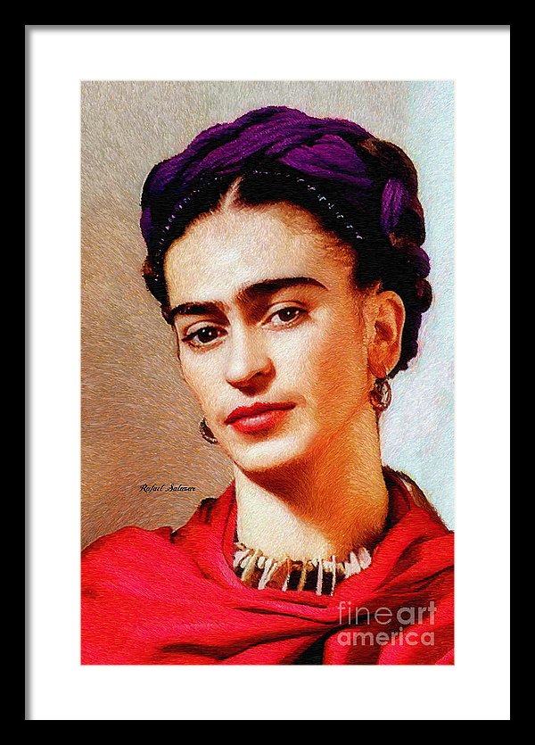 Frida In Red - Framed Print