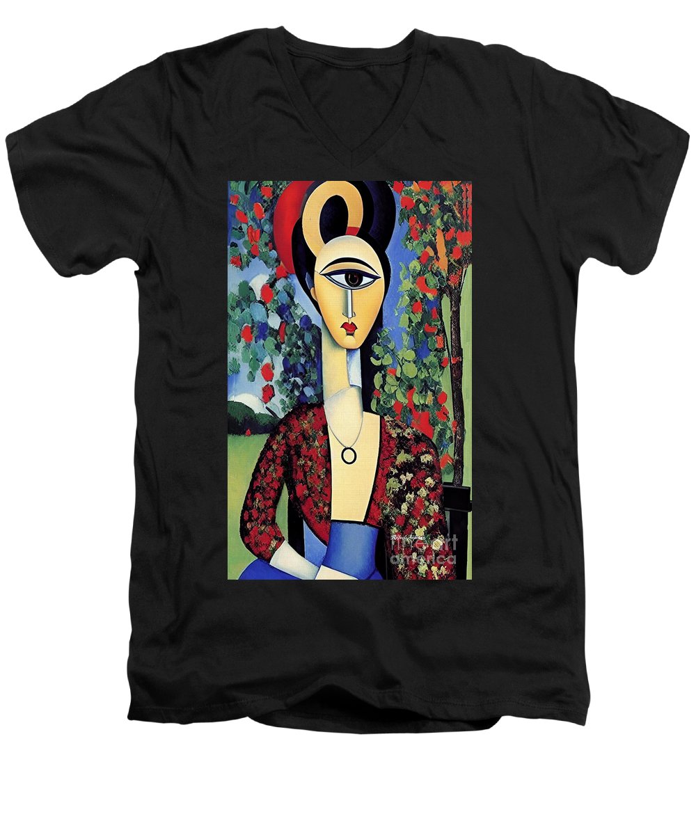 Frida's Gaze - Men's V-Neck T-Shirt