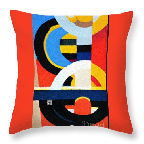 Fusion of Curves and Edges - Throw Pillow