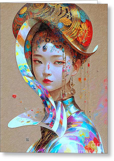 Geisha Concept - Greeting Card