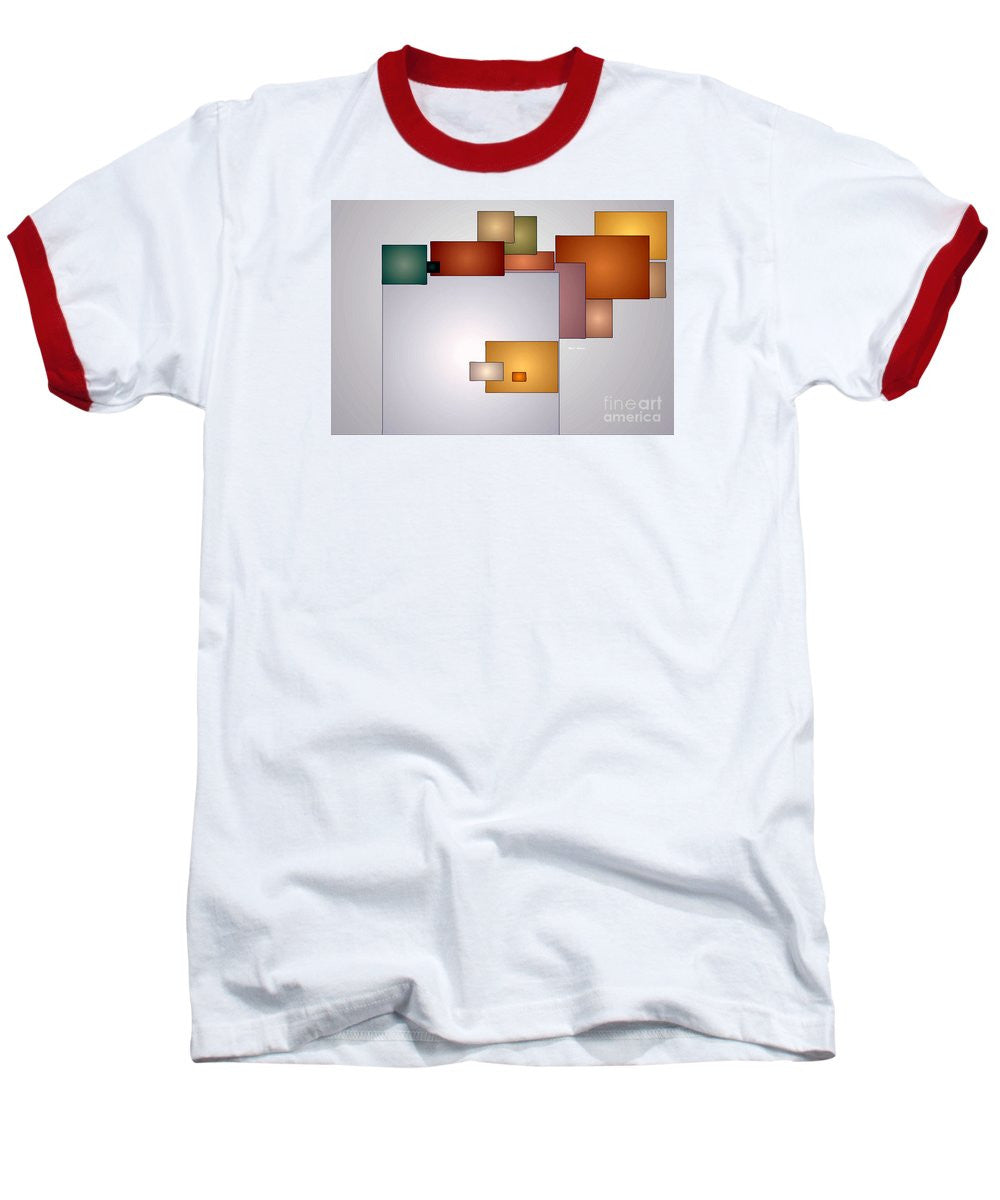 Baseball T-Shirt - Geometric Abstract