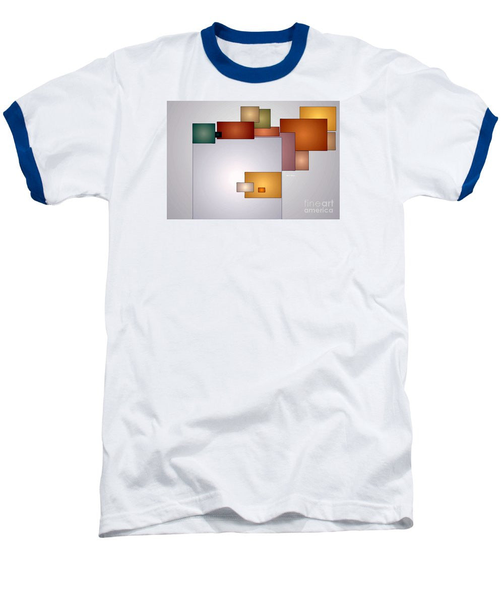 Baseball T-Shirt - Geometric Abstract