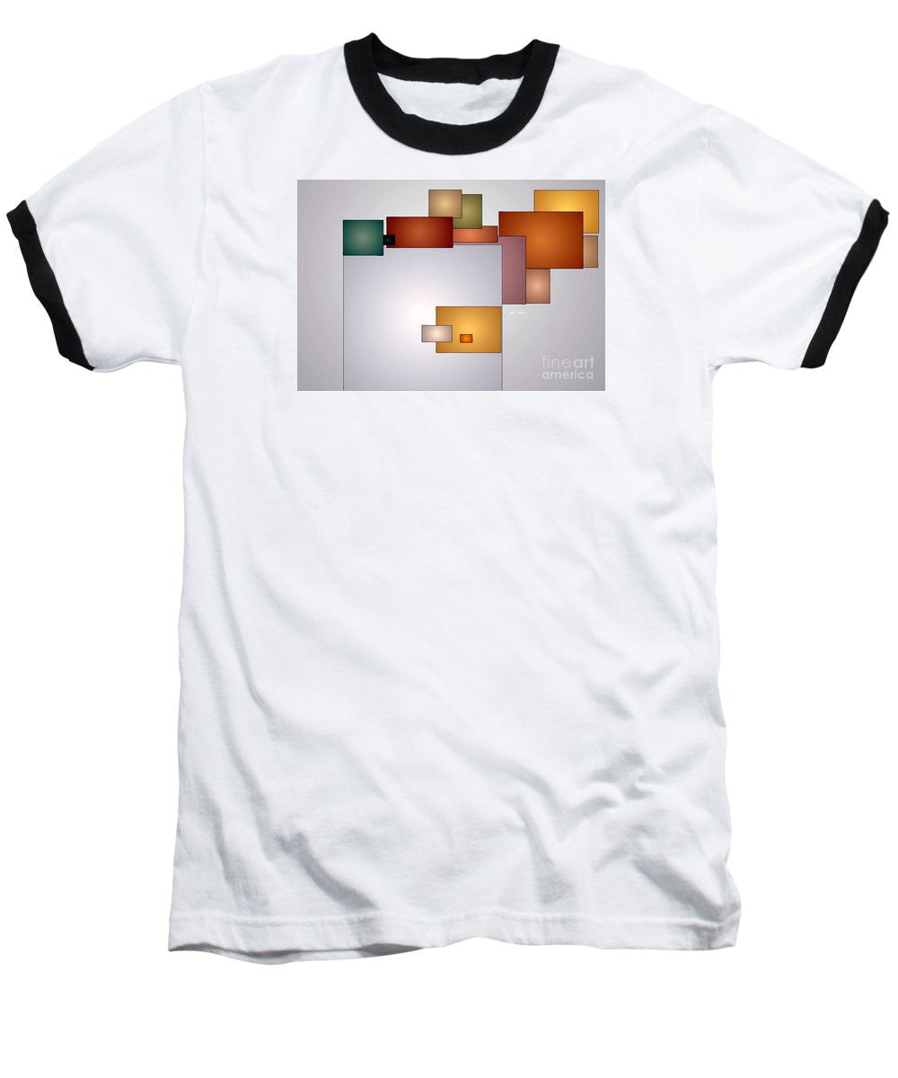 Baseball T-Shirt - Geometric Abstract