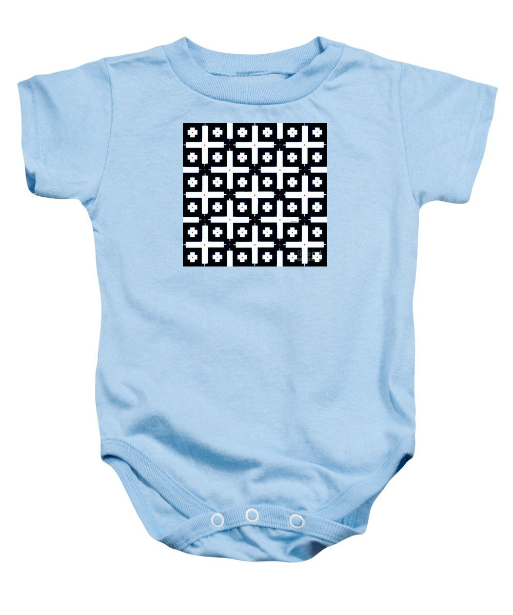 Baby Onesie - Geometric In Black And White