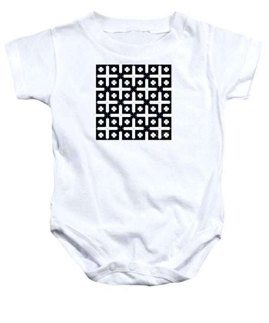Baby Onesie - Geometric In Black And White