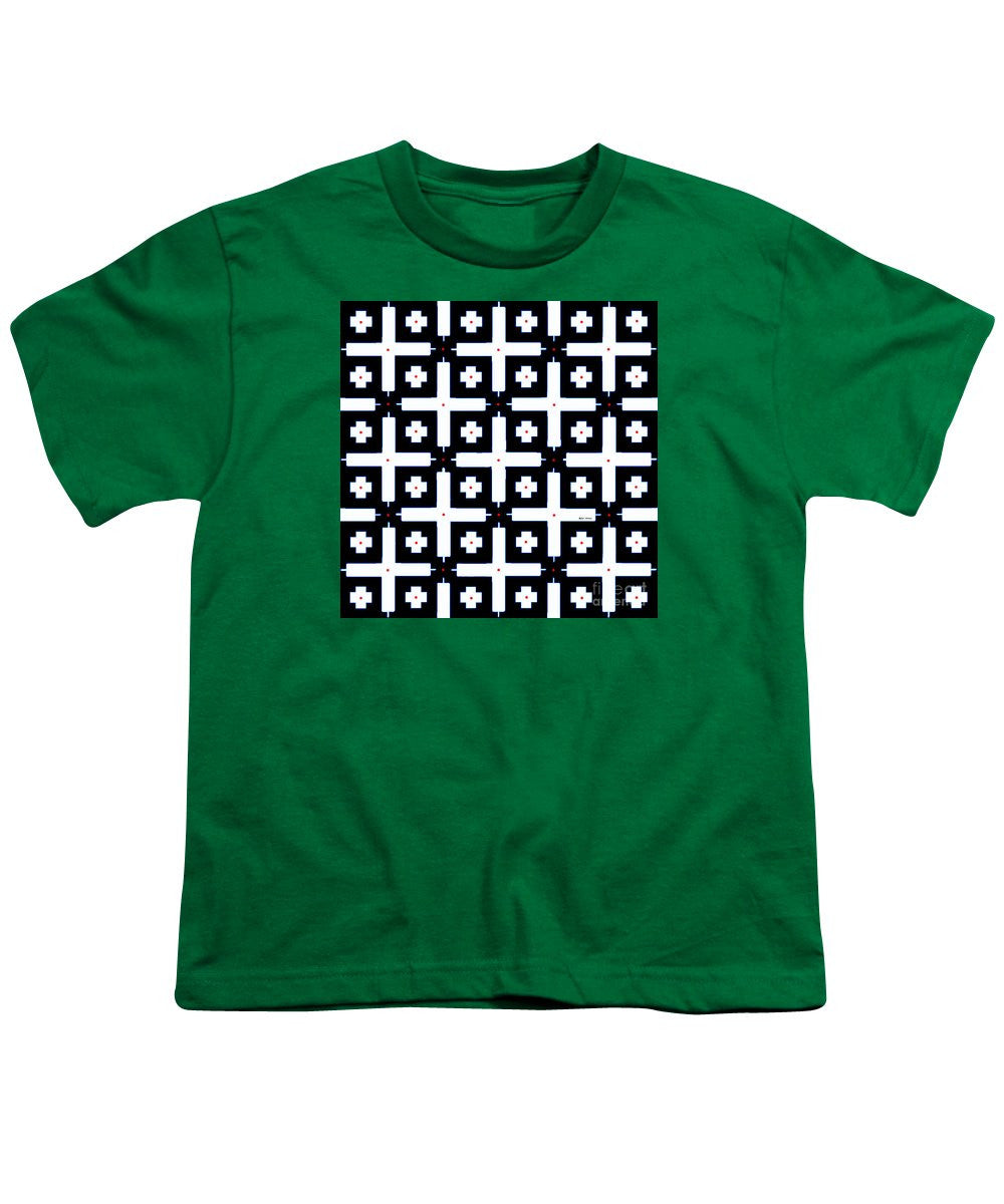 Youth T-Shirt - Geometric In Black And White