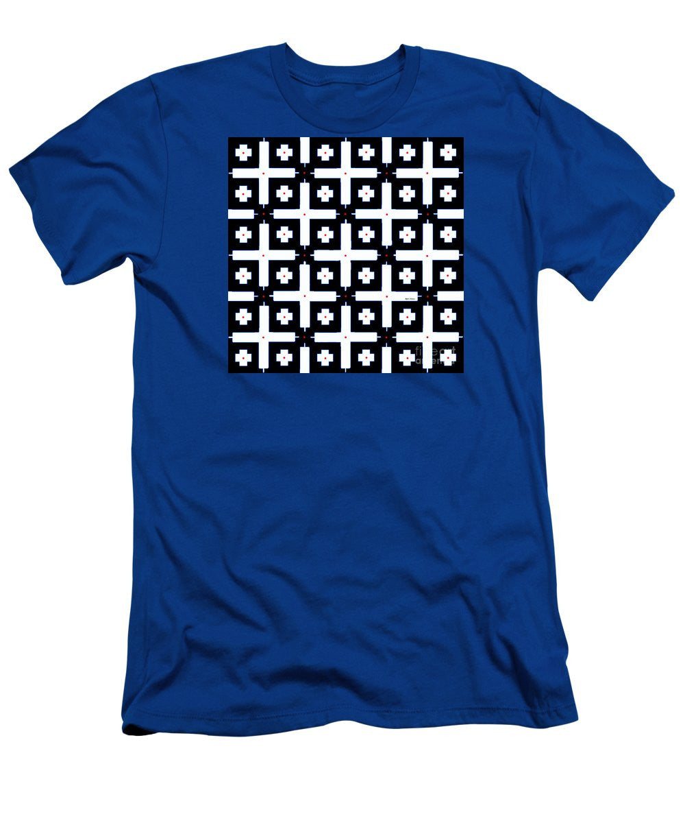 Men's T-Shirt (Slim Fit) - Geometric In Black And White