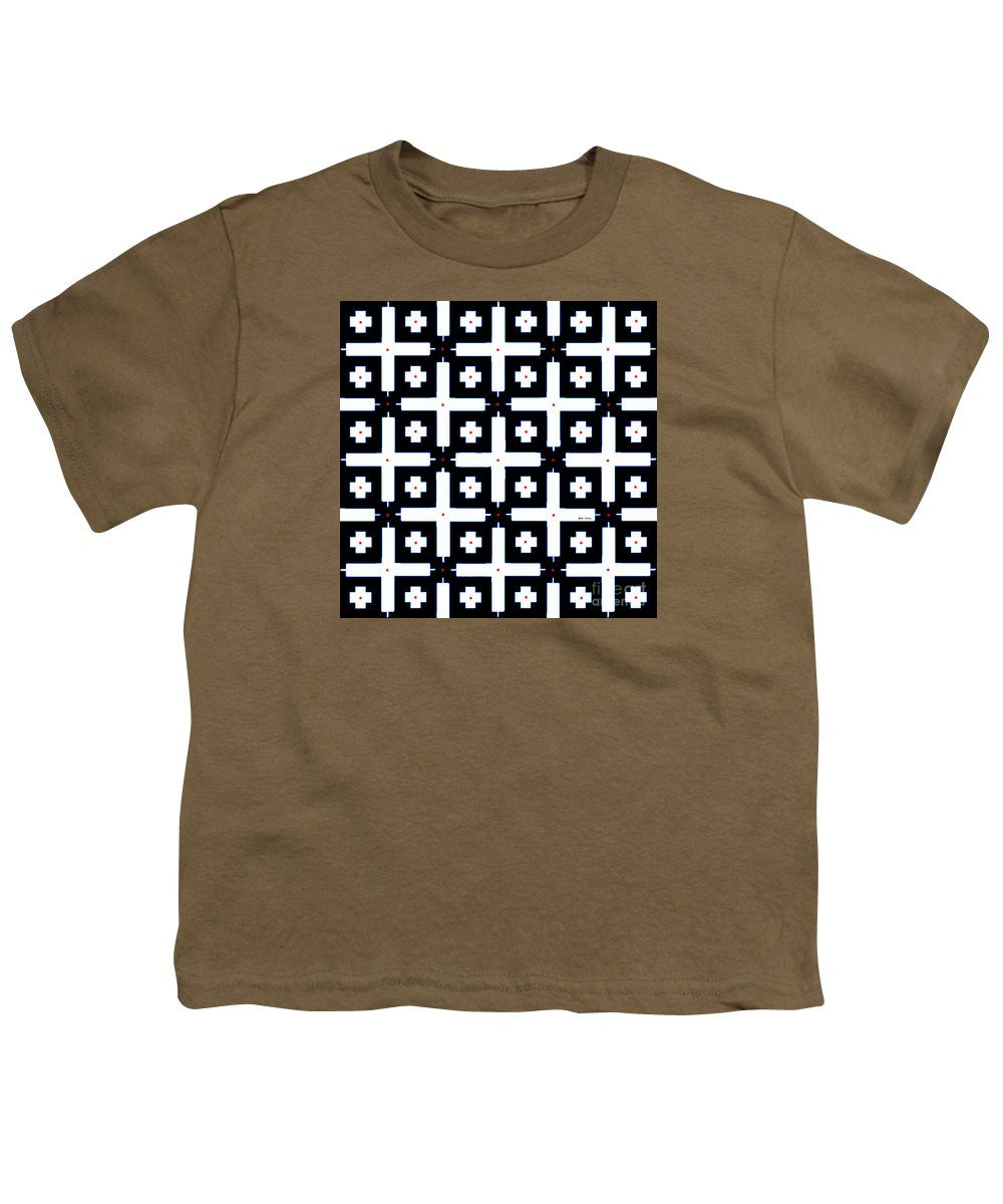 Youth T-Shirt - Geometric In Black And White