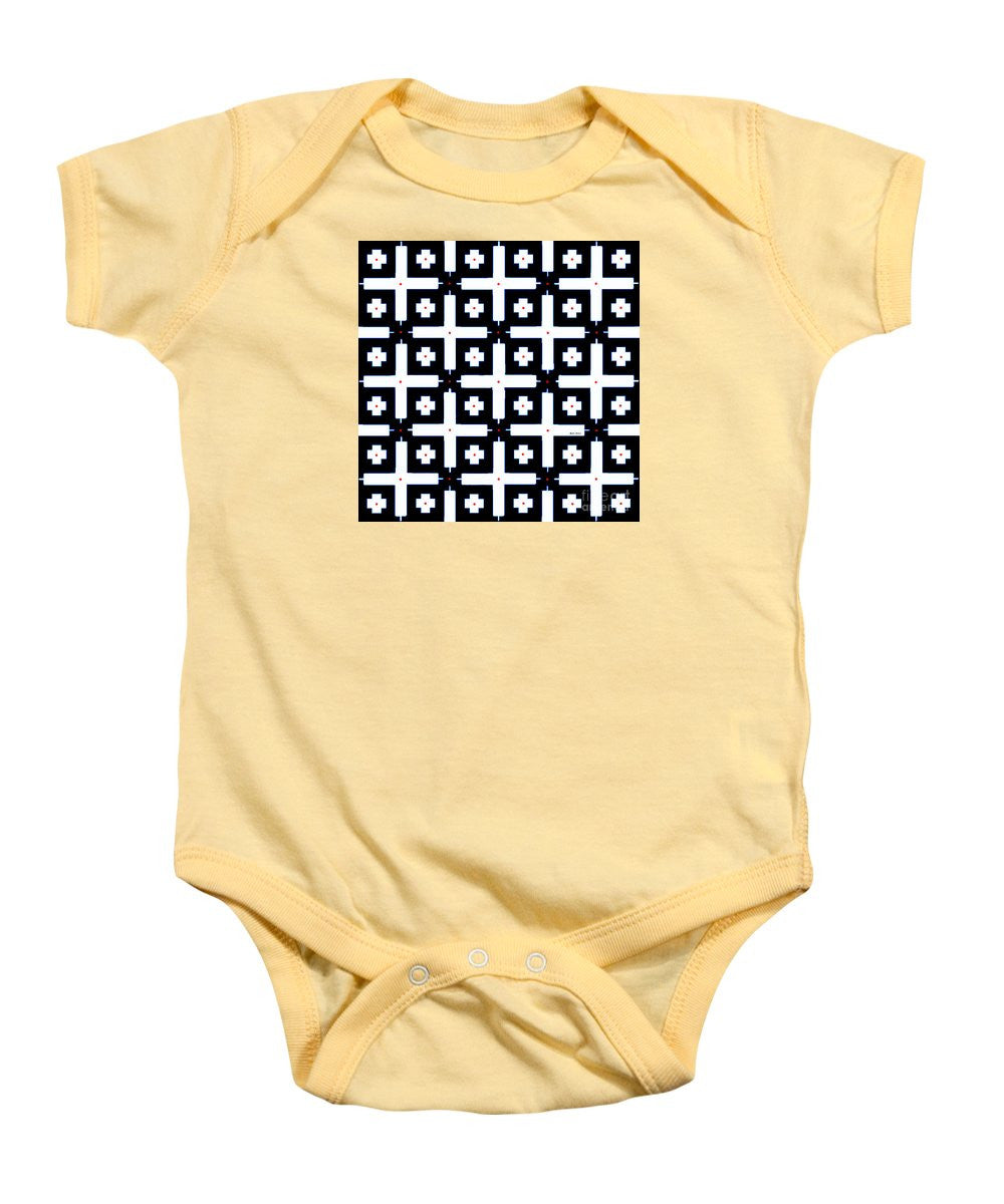 Baby Onesie - Geometric In Black And White