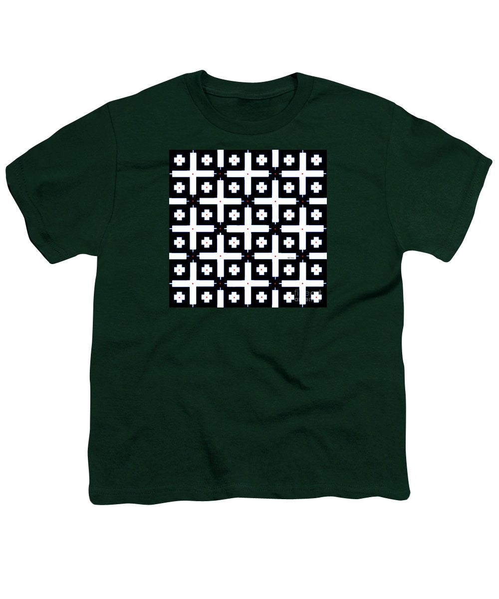 Youth T-Shirt - Geometric In Black And White