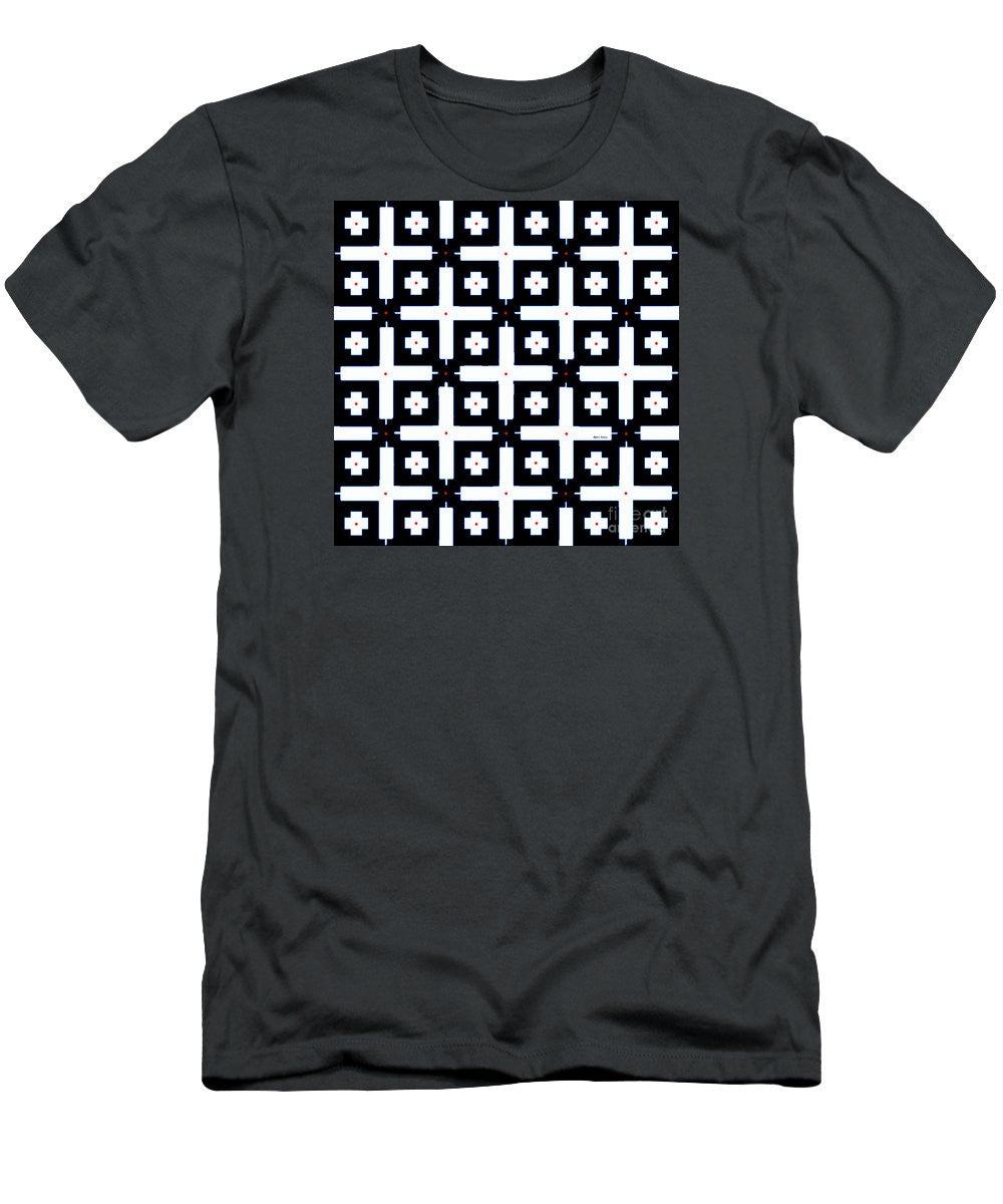 Men's T-Shirt (Slim Fit) - Geometric In Black And White