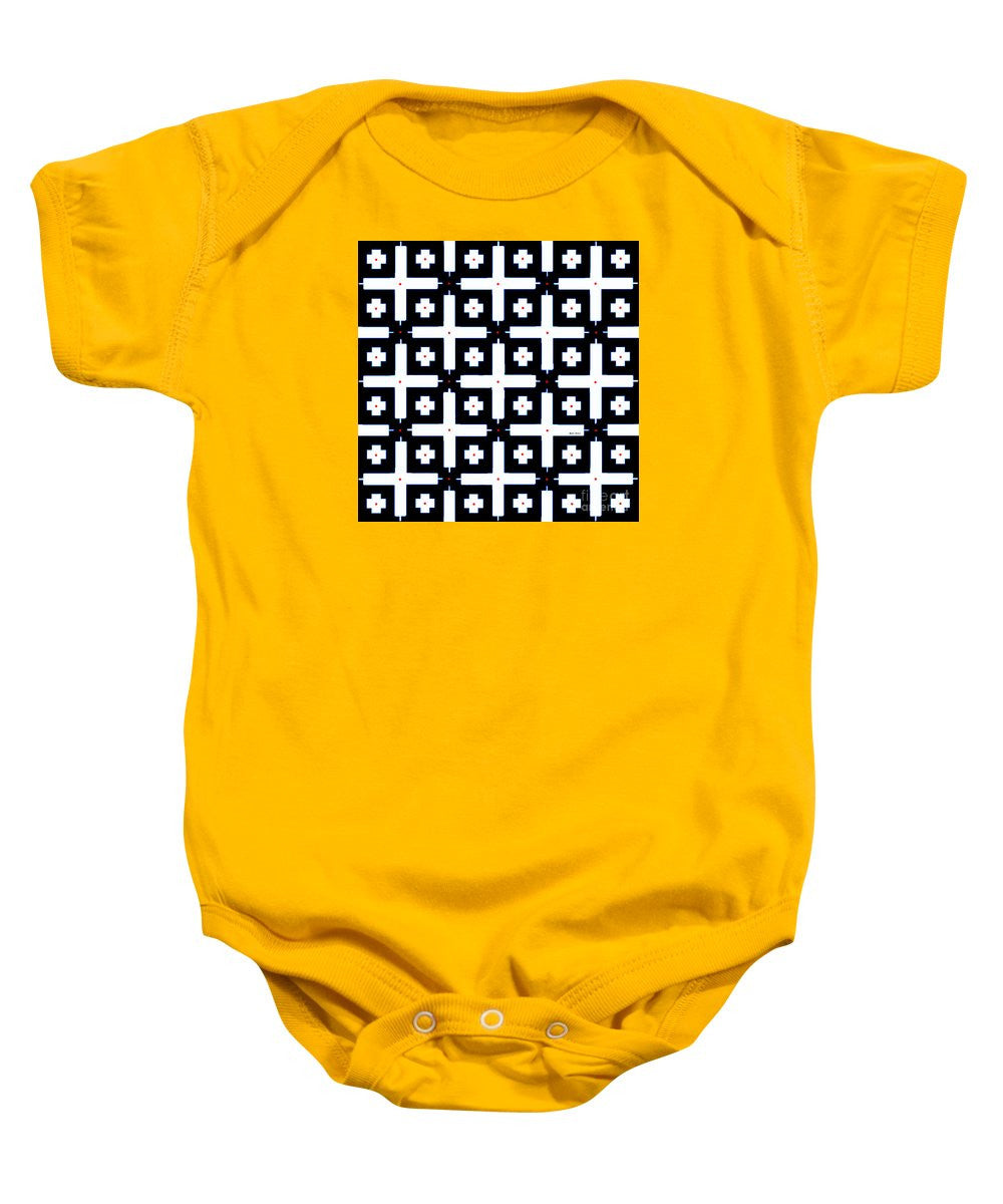 Baby Onesie - Geometric In Black And White