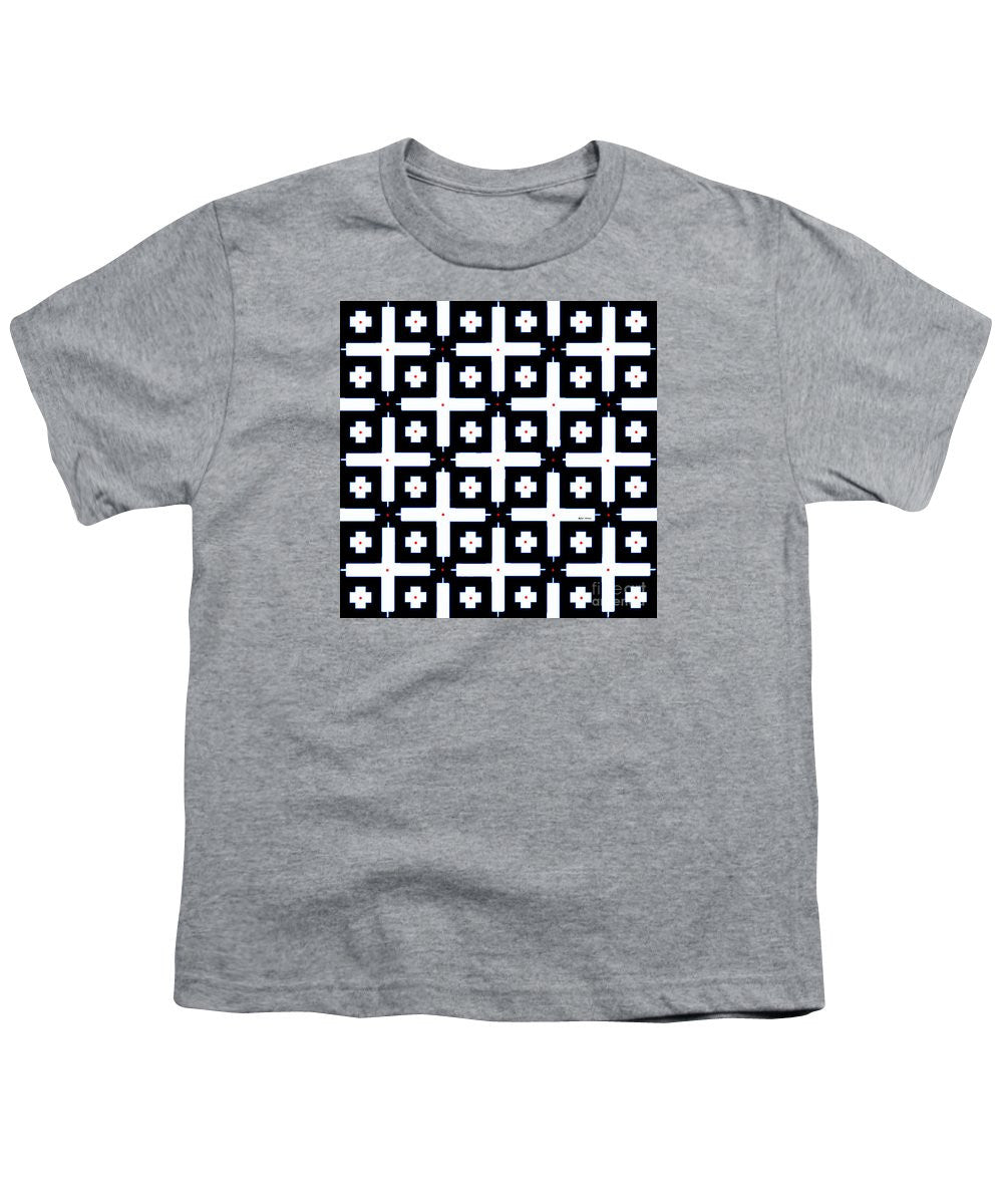 Youth T-Shirt - Geometric In Black And White