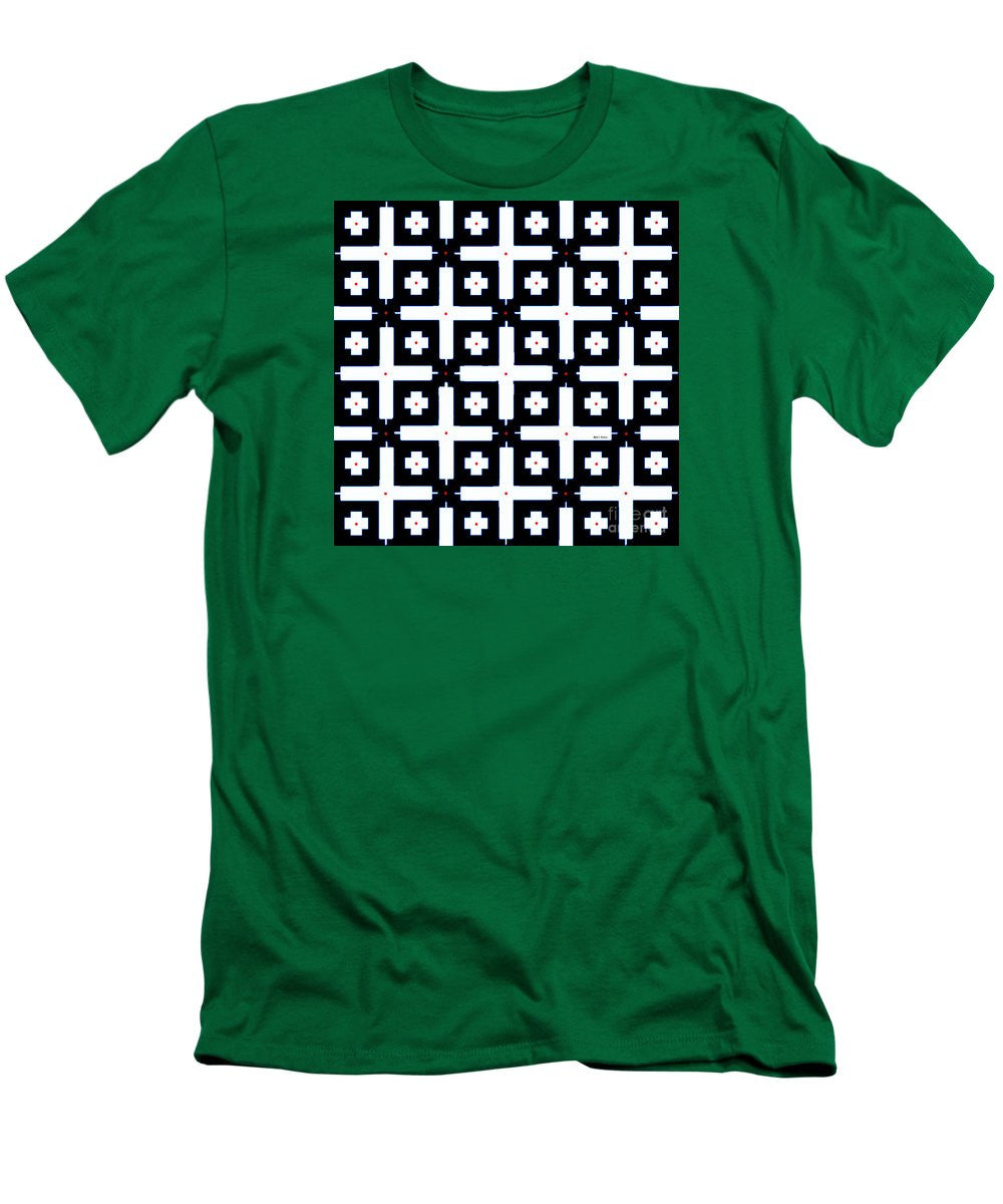 Men's T-Shirt (Slim Fit) - Geometric In Black And White