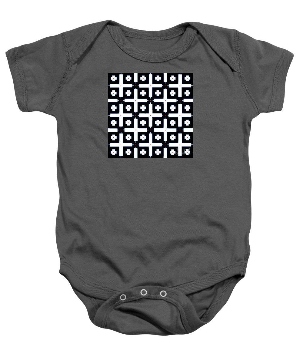 Baby Onesie - Geometric In Black And White