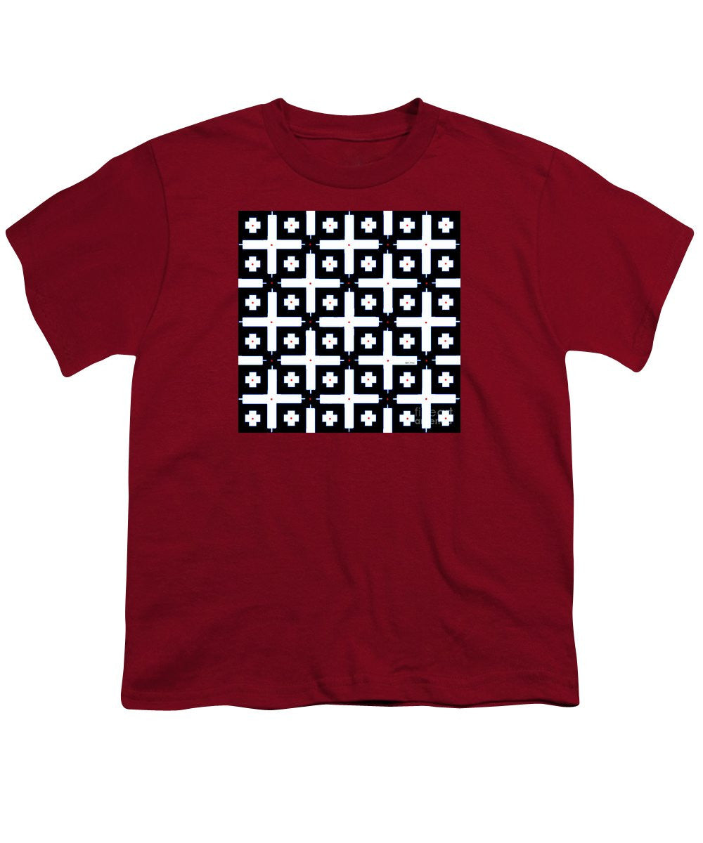 Youth T-Shirt - Geometric In Black And White