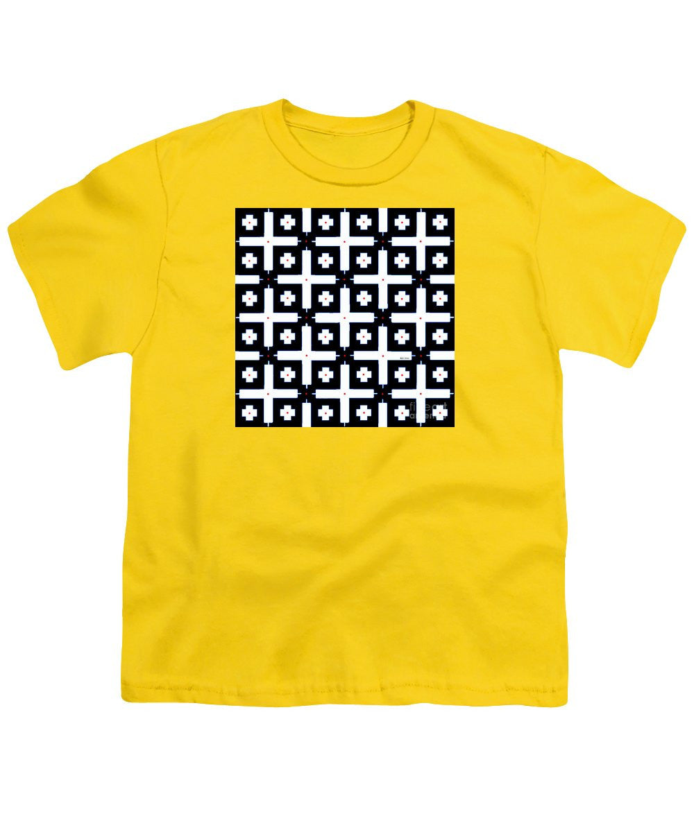 Youth T-Shirt - Geometric In Black And White