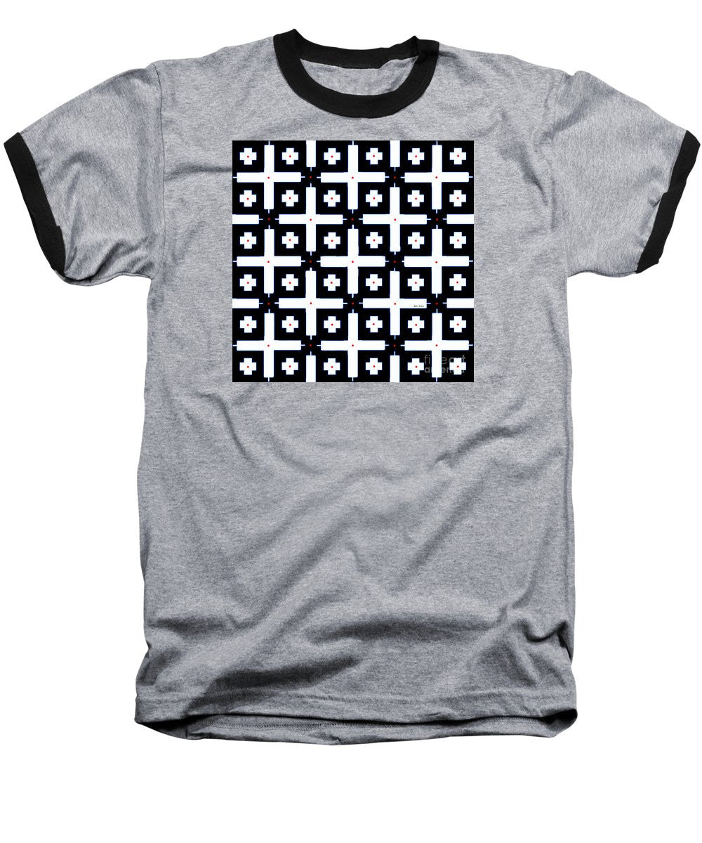 Baseball T-Shirt - Geometric In Black And White