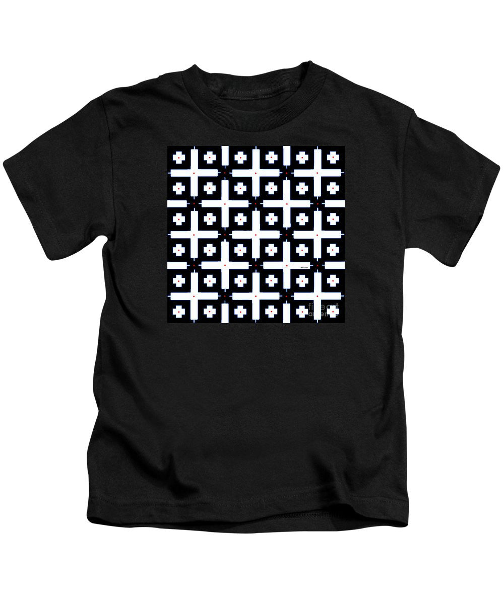 T-shirt pour enfants - Motif géométrique en noir et blanc