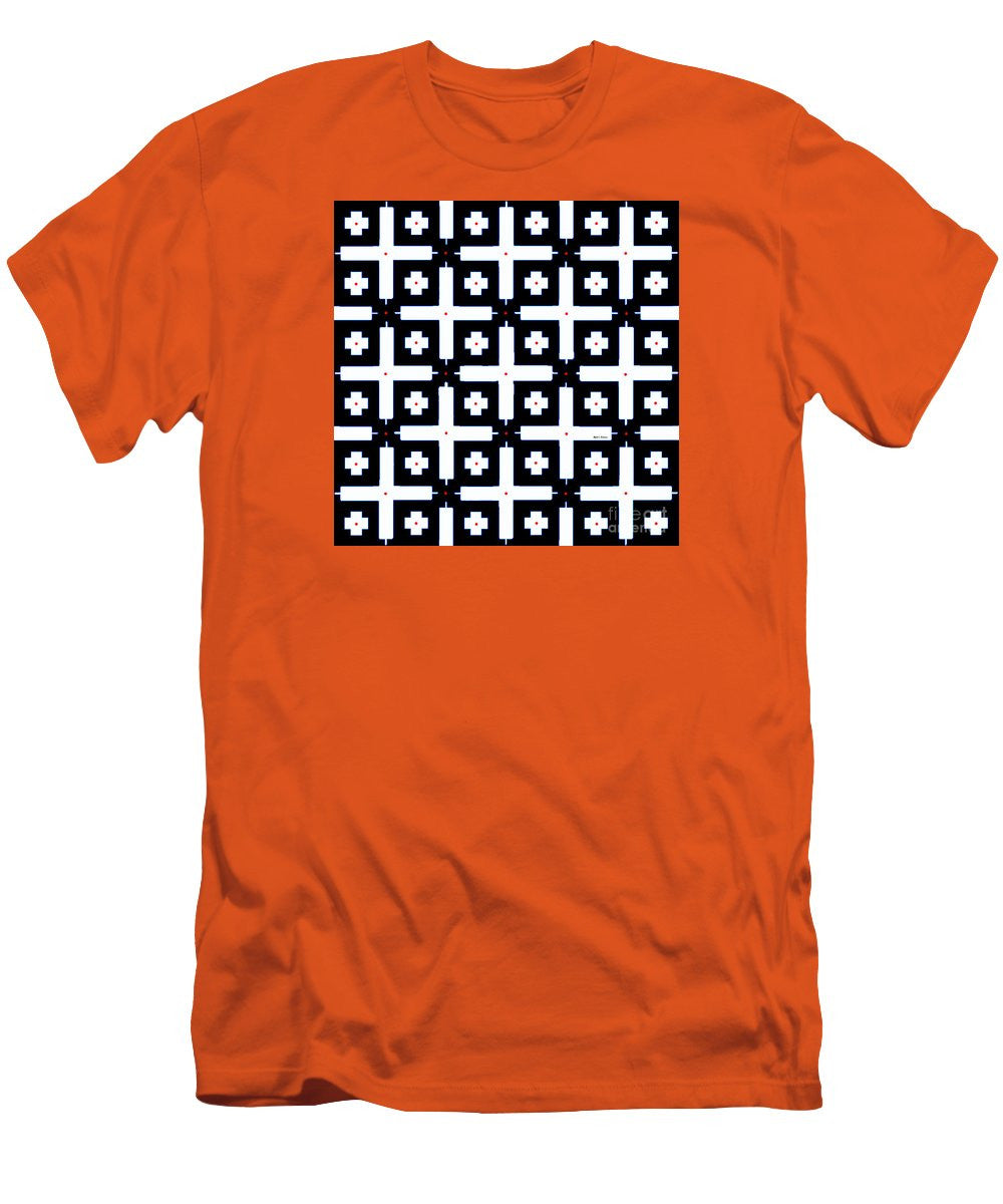 Men's T-Shirt (Slim Fit) - Geometric In Black And White