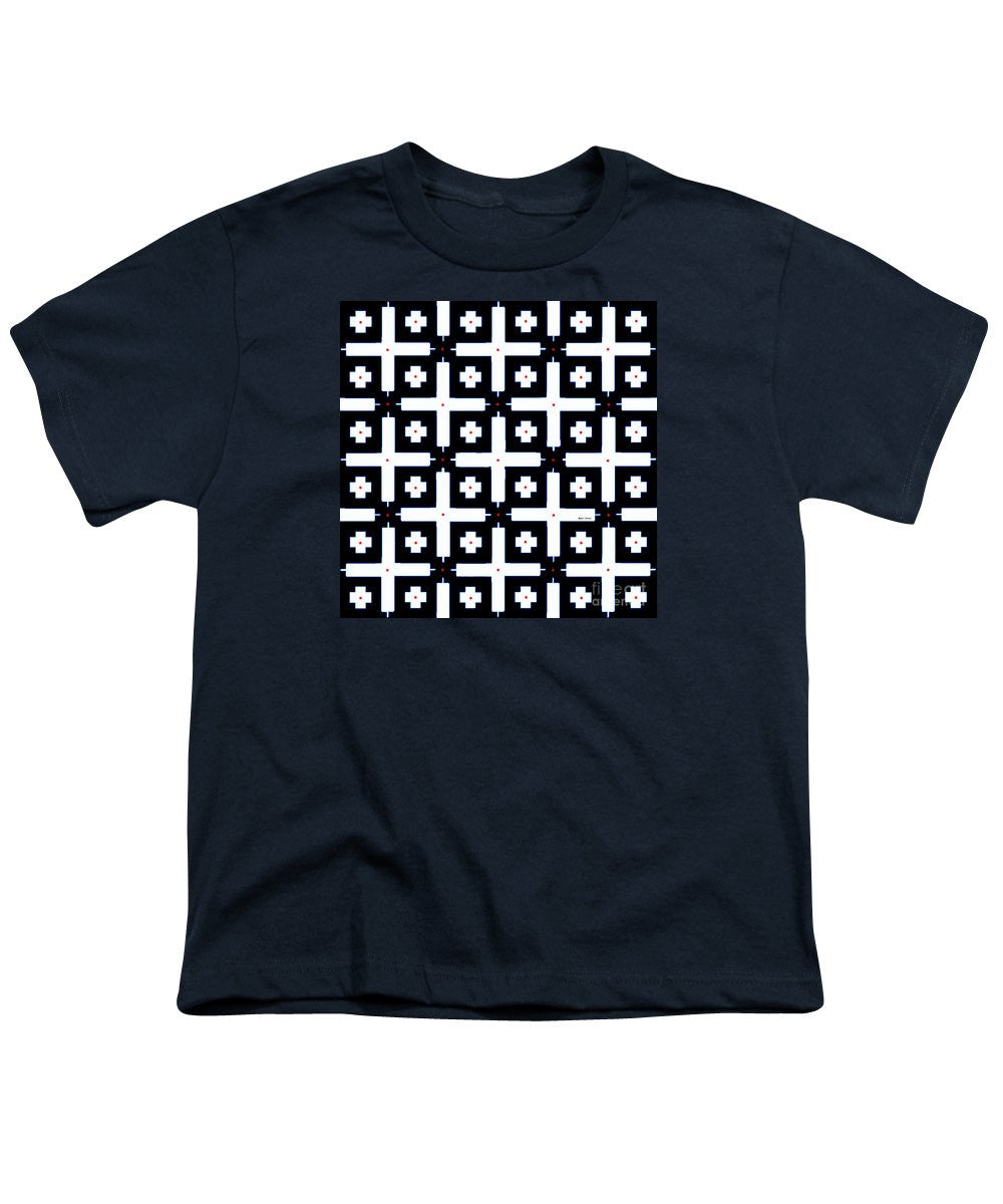 Youth T-Shirt - Geometric In Black And White