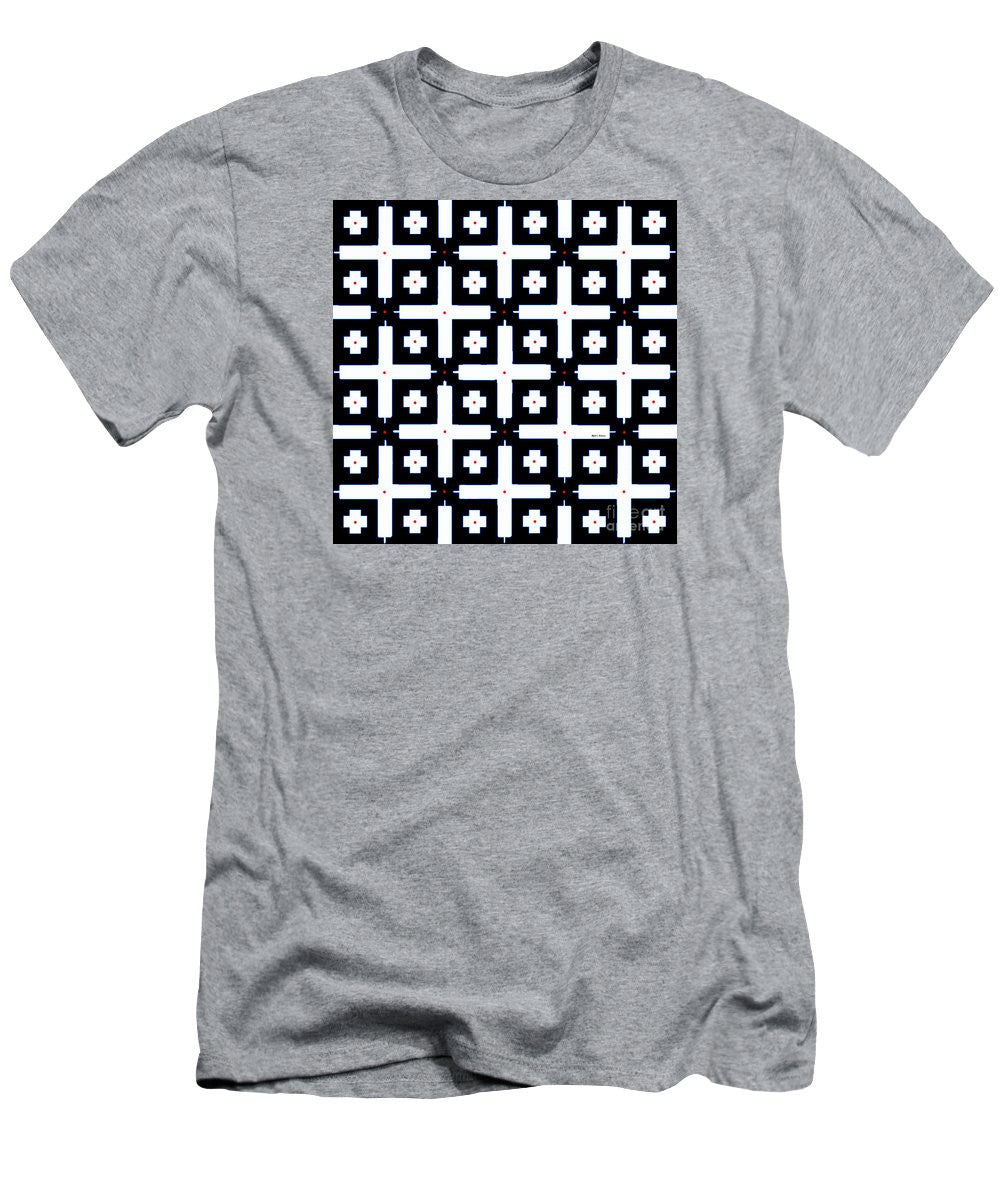 Men's T-Shirt (Slim Fit) - Geometric In Black And White