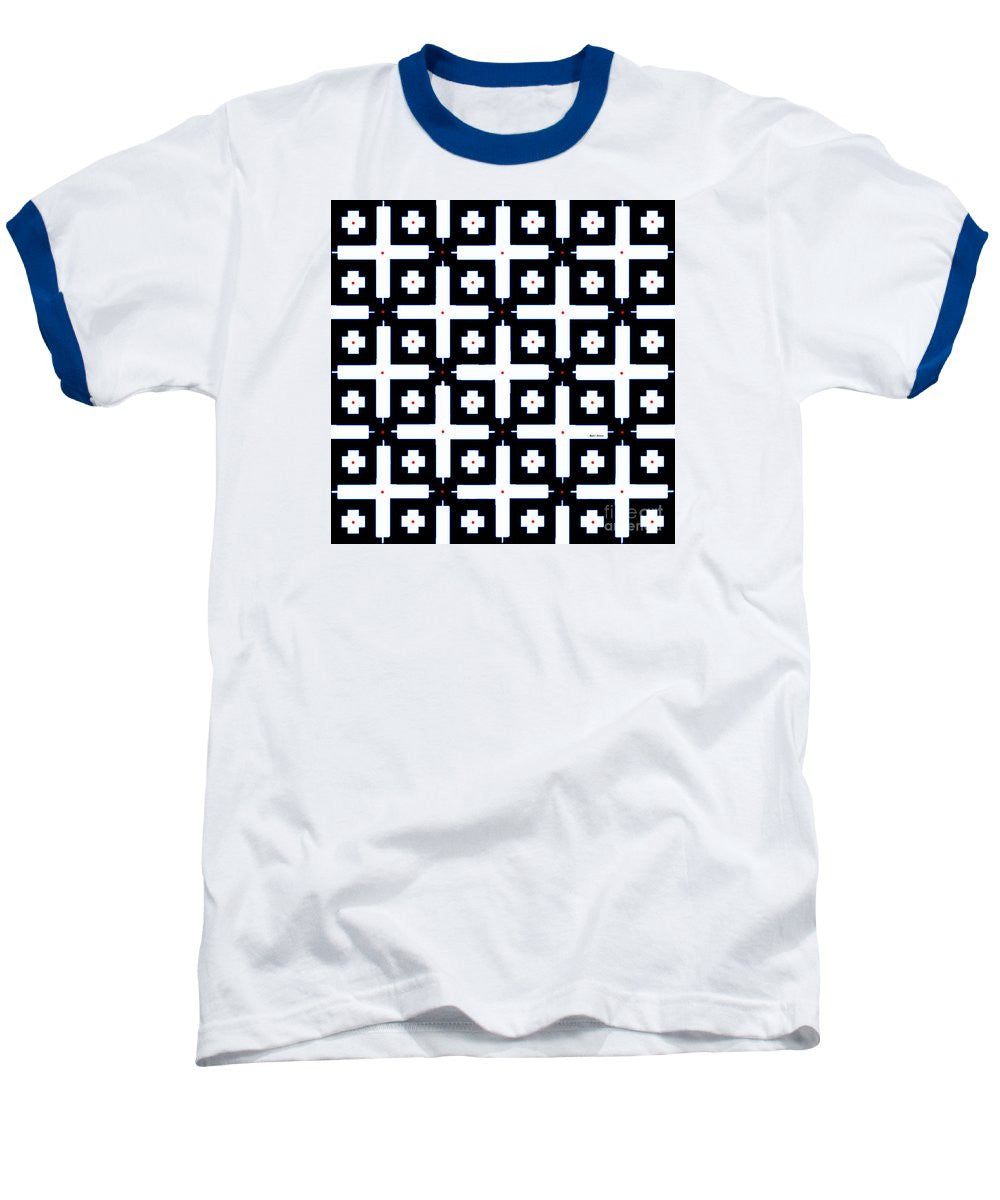 Baseball T-Shirt - Geometric In Black And White