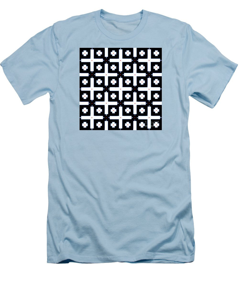 Men's T-Shirt (Slim Fit) - Geometric In Black And White