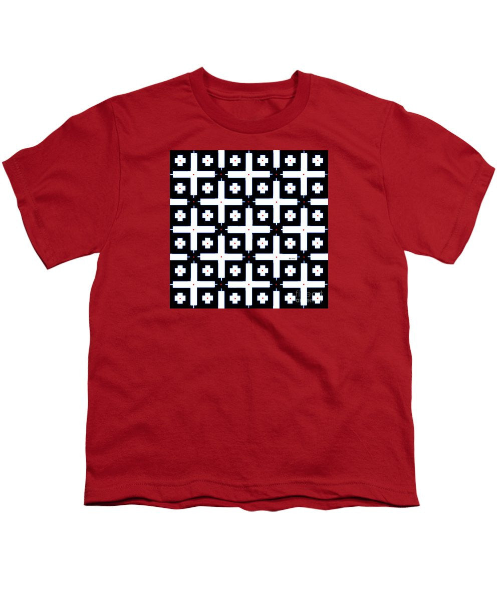 Youth T-Shirt - Geometric In Black And White