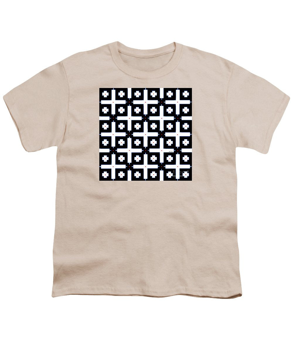 Youth T-Shirt - Geometric In Black And White