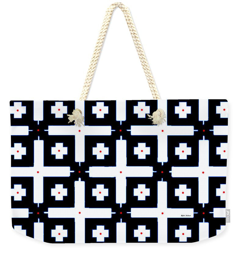 Weekender Tote Bag - Geometric In Black And White