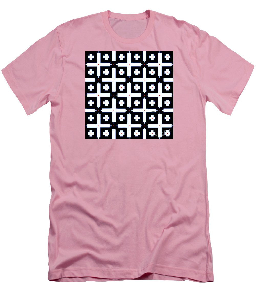 Men's T-Shirt (Slim Fit) - Geometric In Black And White