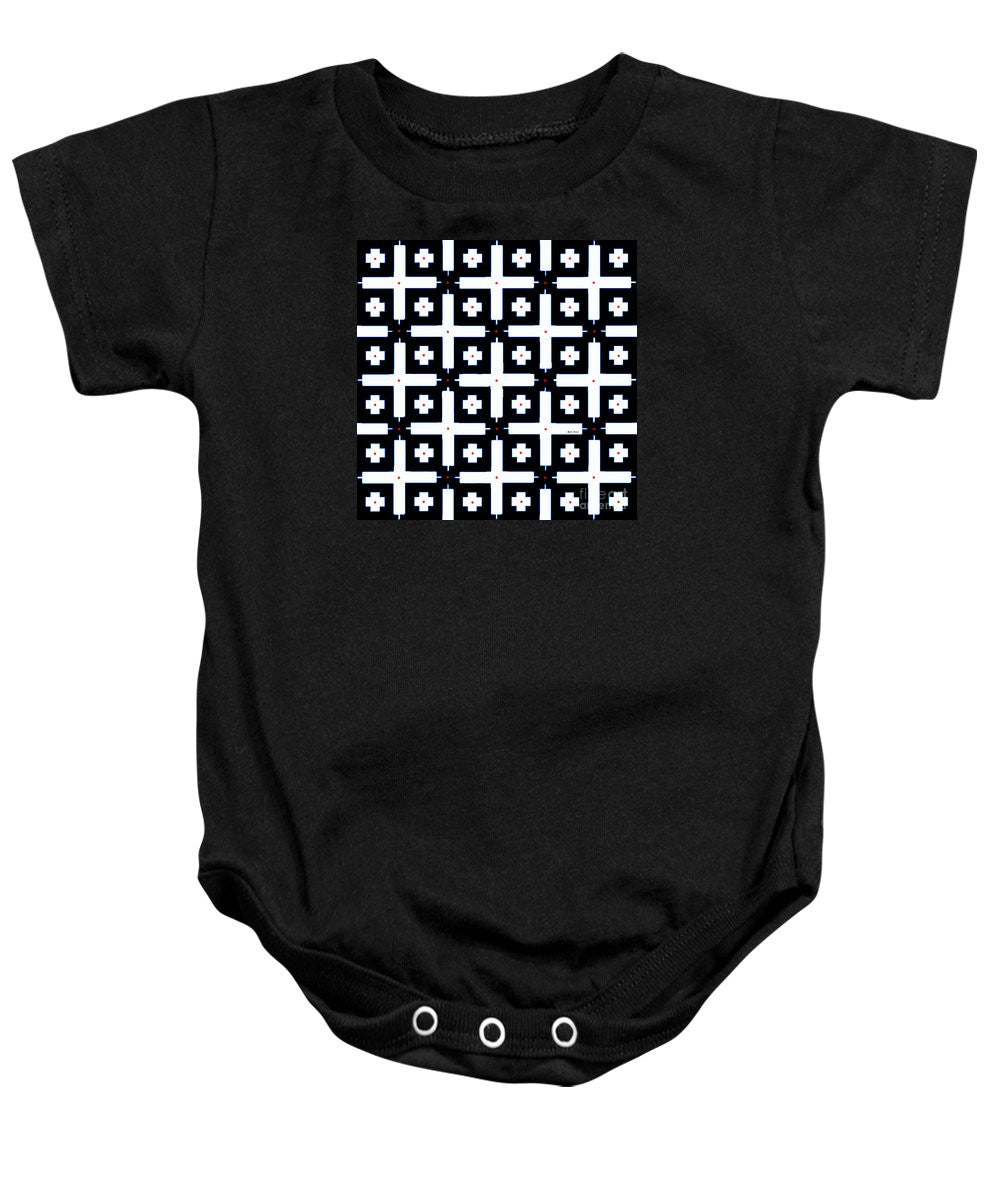 Baby Onesie - Geometric In Black And White