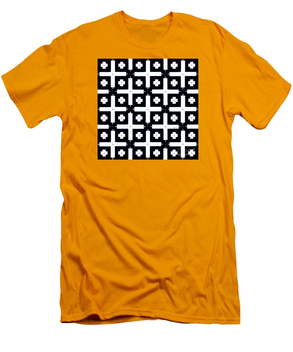 Men's T-Shirt (Slim Fit) - Geometric In Black And White