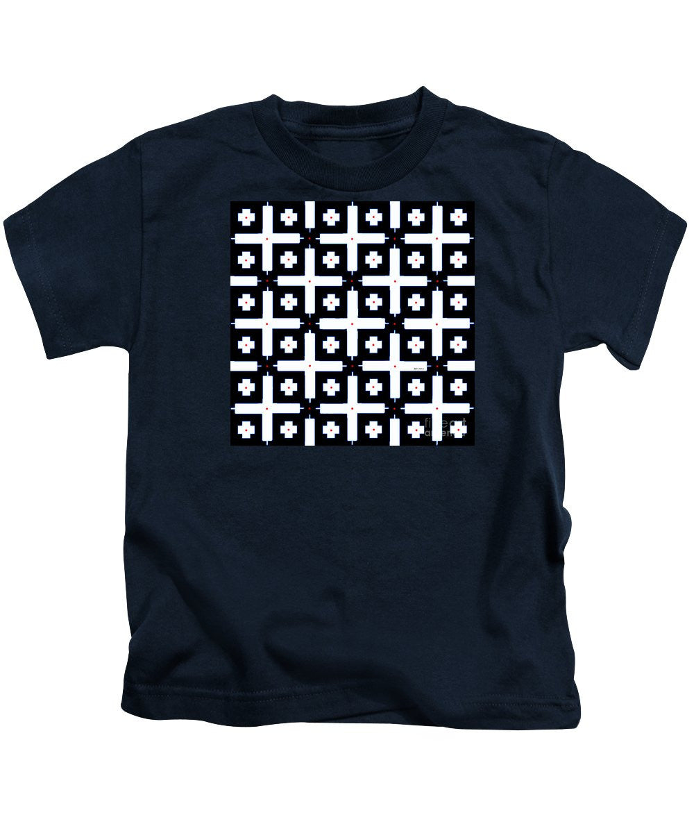 T-shirt pour enfants - Motif géométrique en noir et blanc