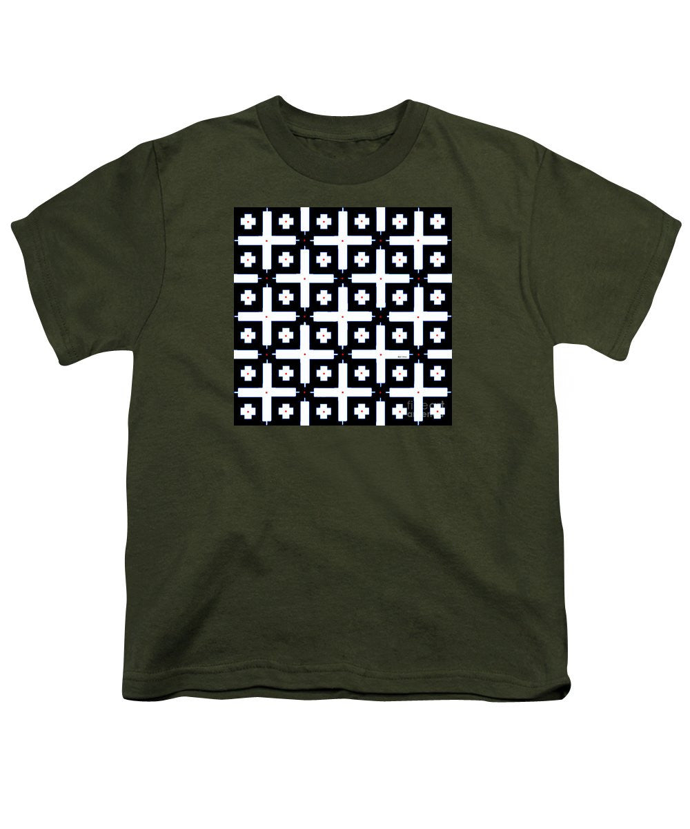 Youth T-Shirt - Geometric In Black And White