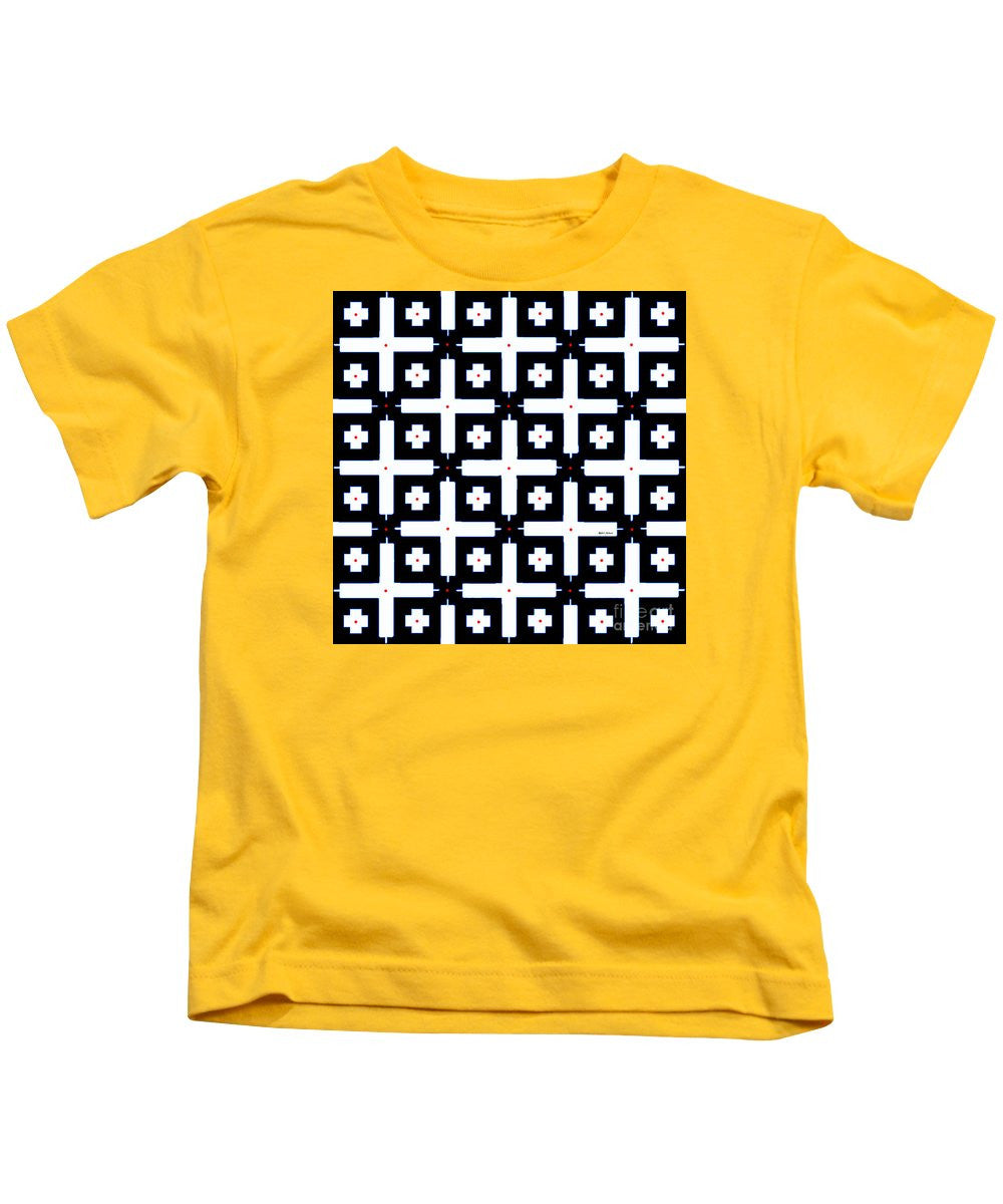 T-shirt pour enfants - Motif géométrique en noir et blanc