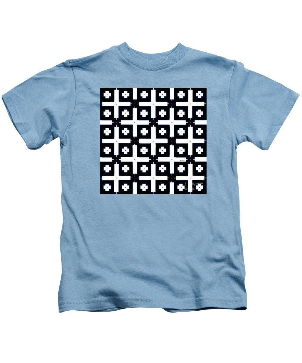 T-shirt pour enfants - Motif géométrique en noir et blanc