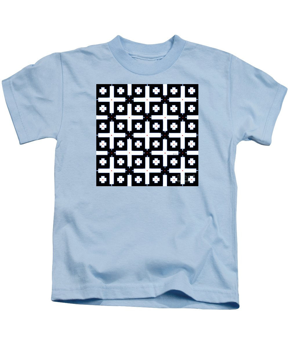 T-shirt pour enfants - Motif géométrique en noir et blanc