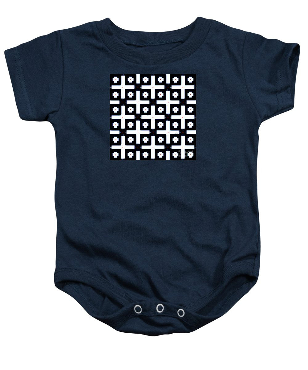 Baby Onesie - Geometric In Black And White