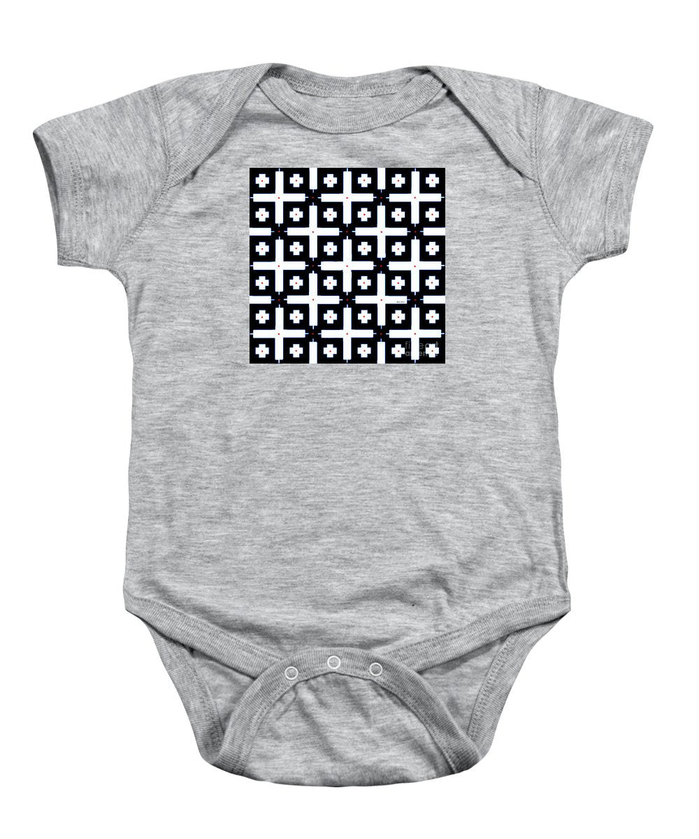 Baby Onesie - Geometric In Black And White