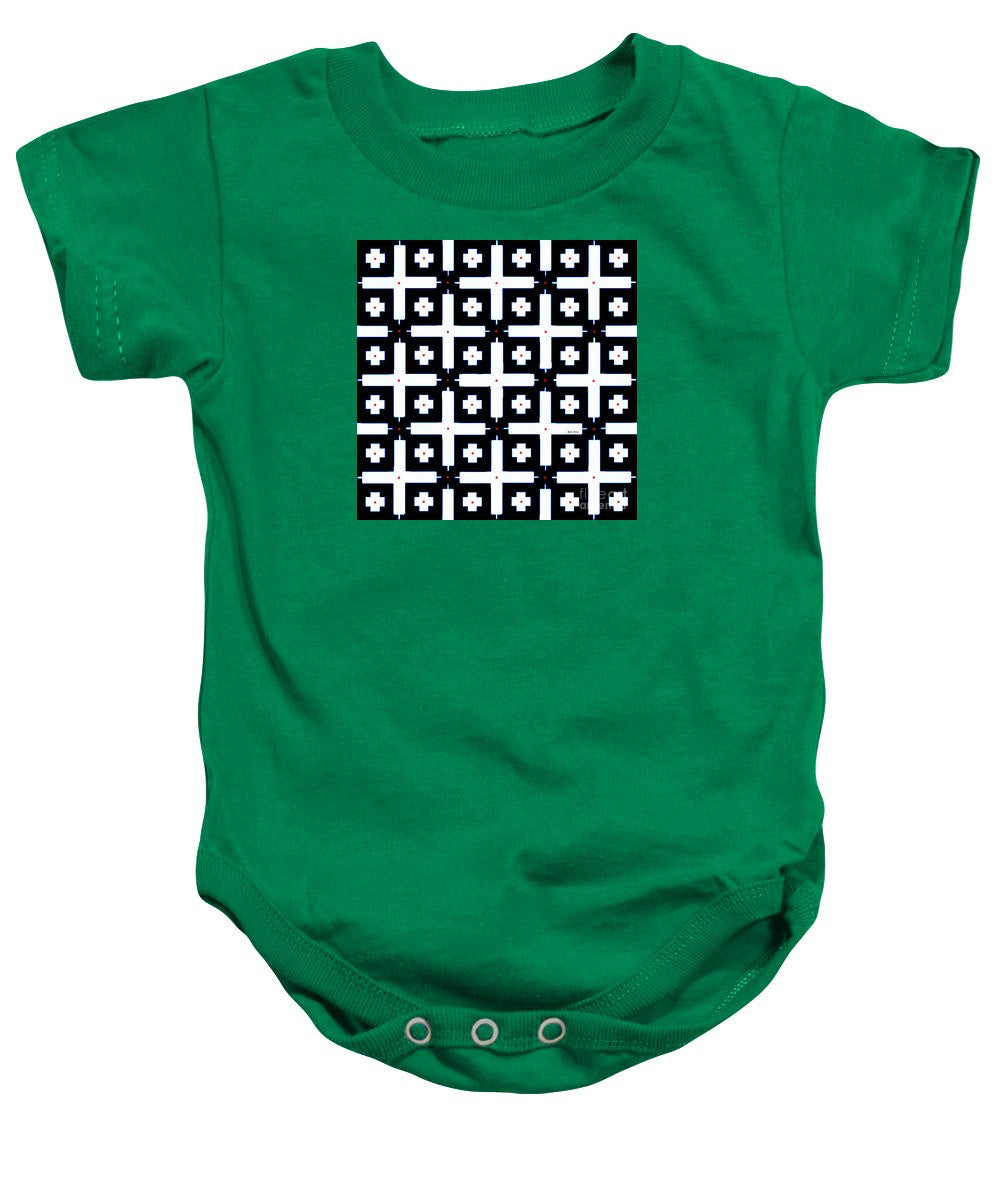 Baby Onesie - Geometric In Black And White