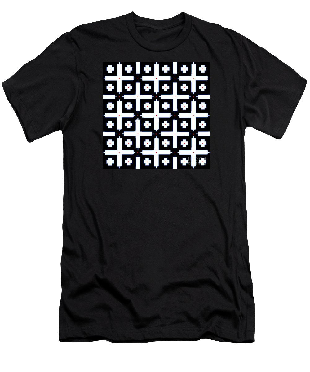 Men's T-Shirt (Slim Fit) - Geometric In Black And White