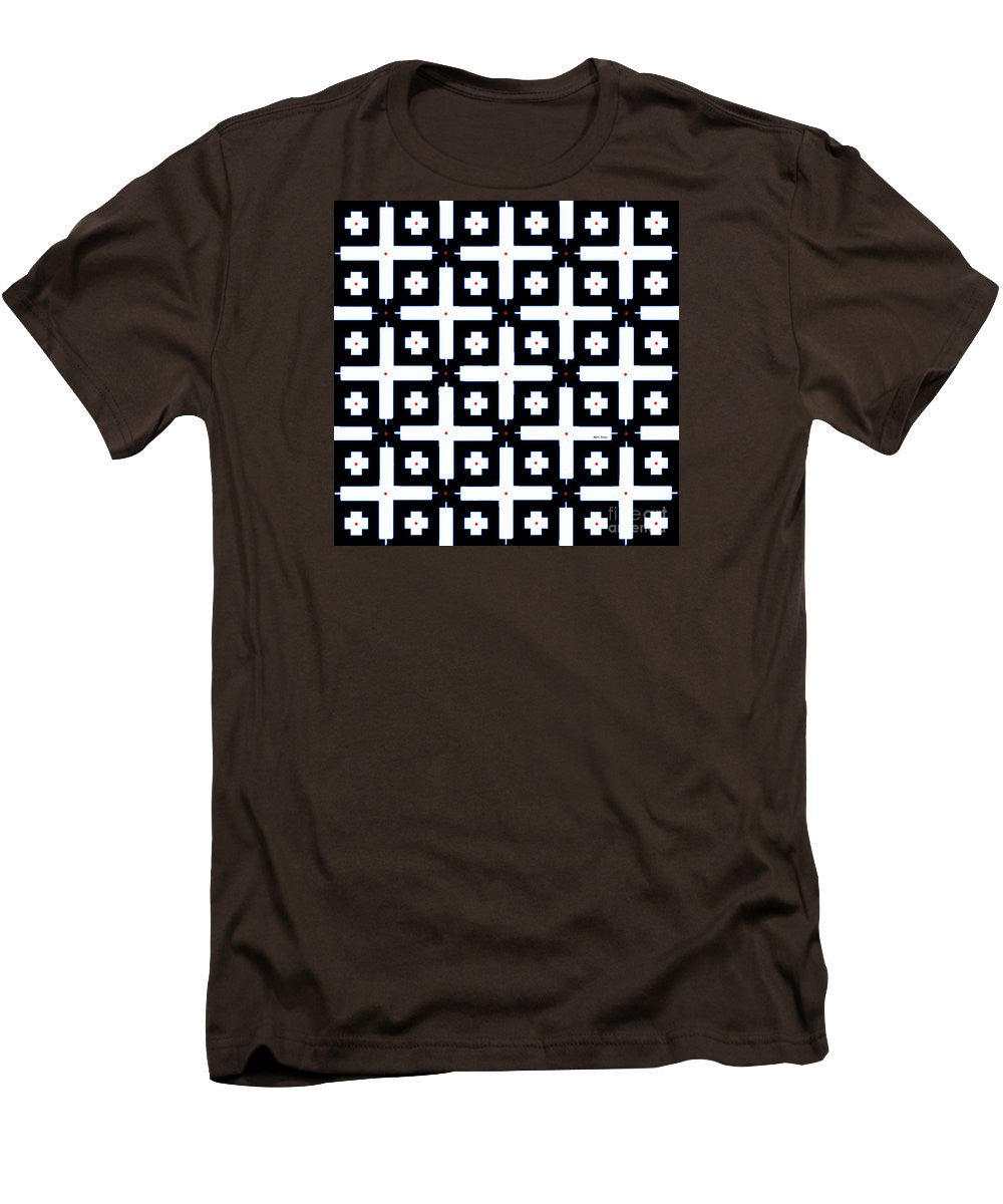 Men's T-Shirt (Slim Fit) - Geometric In Black And White