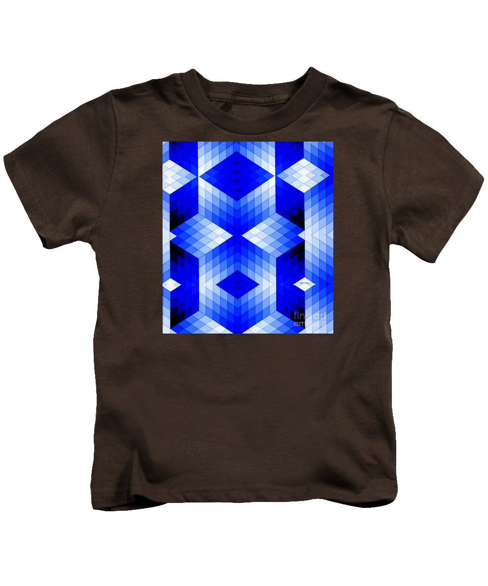 Kids T-Shirt - Geometric In Blue