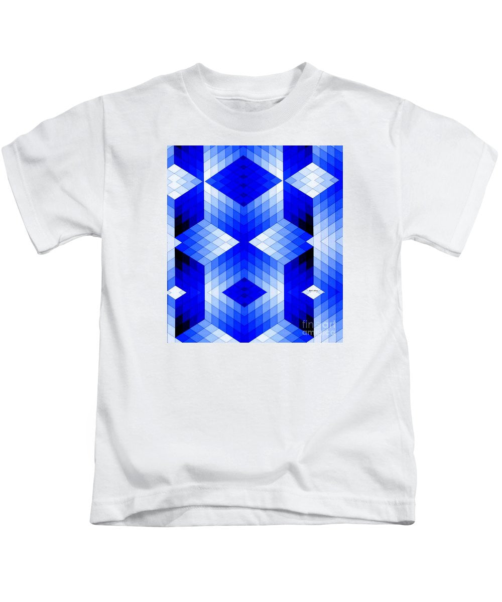 Kids T-Shirt - Geometric In Blue