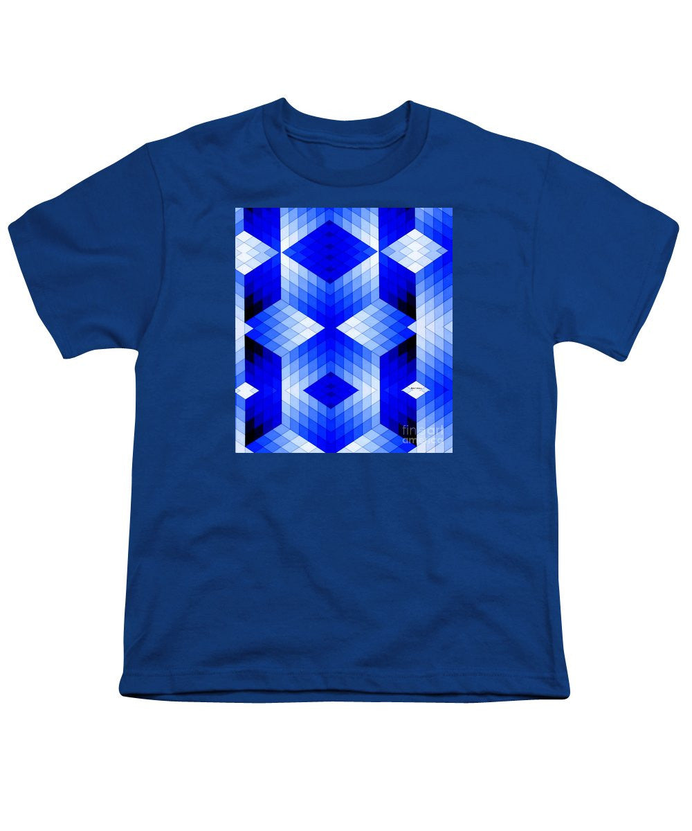 Youth T-Shirt - Geometric In Blue